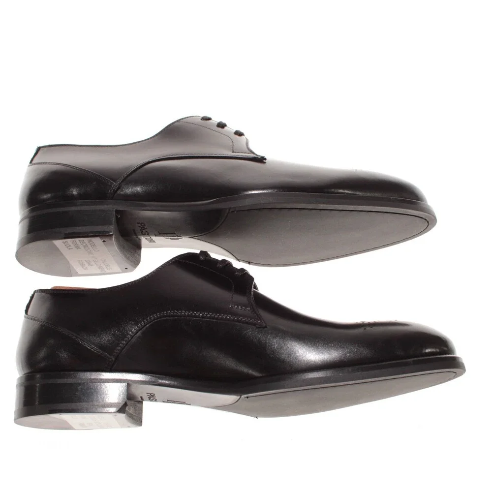 Pastori NWOB Chlorus Lace Up Derby Dress Shoes Size 9 US in Black Leather